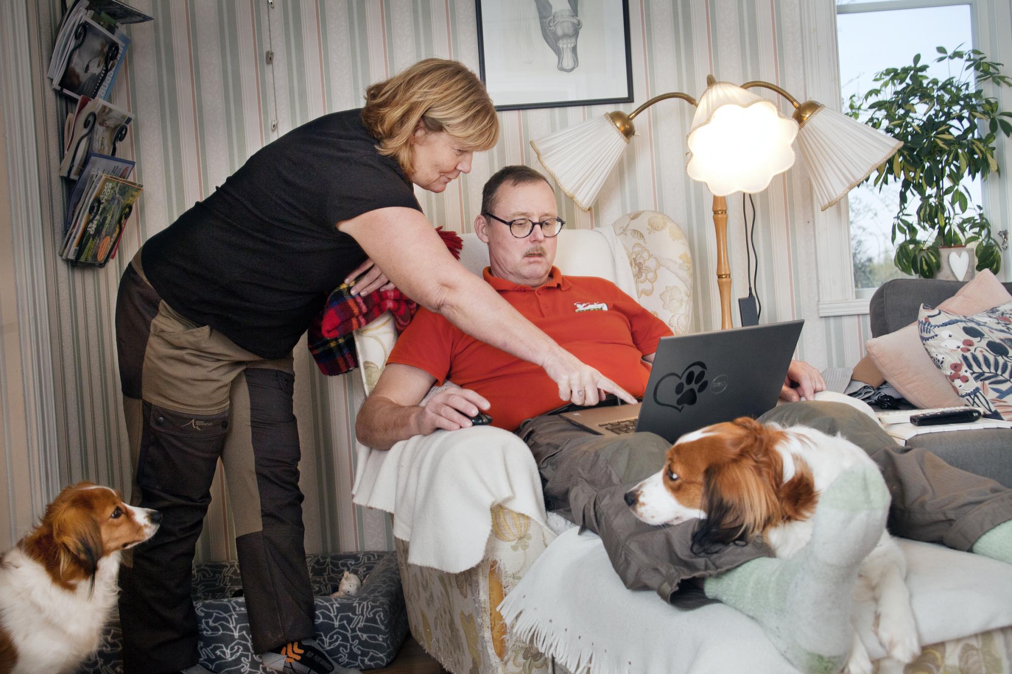 <span>Thomas fru Ulla har </span><span>varit delaktig i hela arbetet med boken och haft ett ”helikopterperspektiv”.</span>