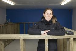 <span>Sara Nyberg Hansson i sin kommande hundpool.</span>